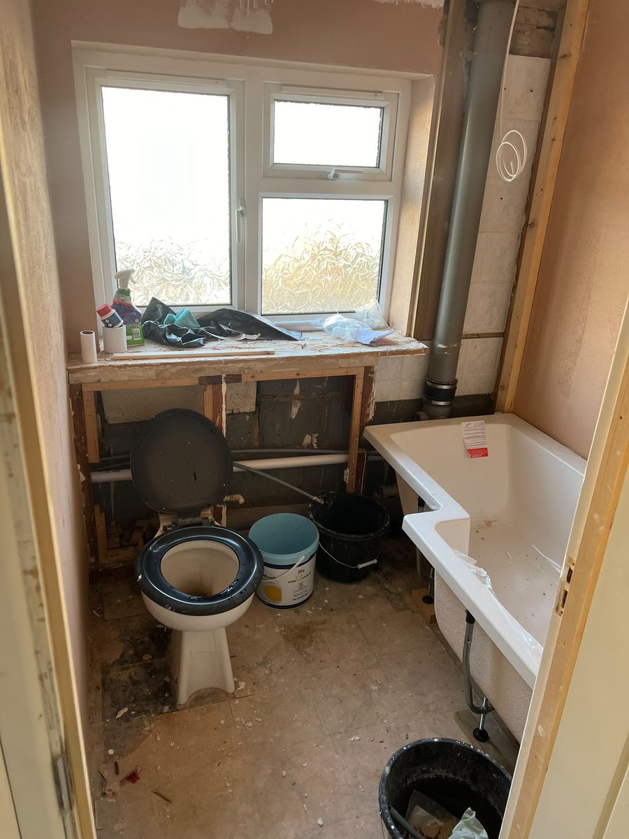 Bathroom stripped out ready for refit
