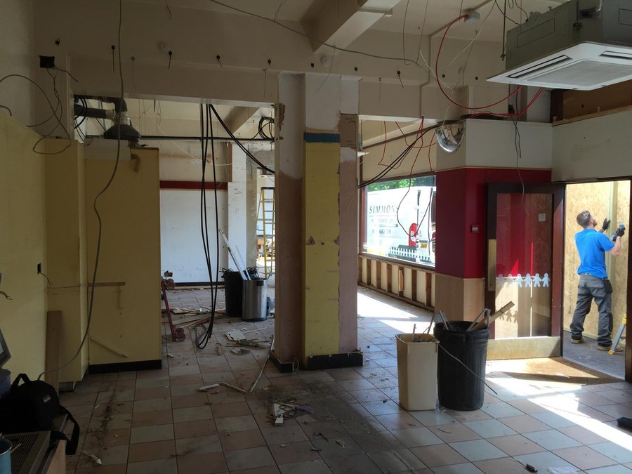 Shop strip-out in progress